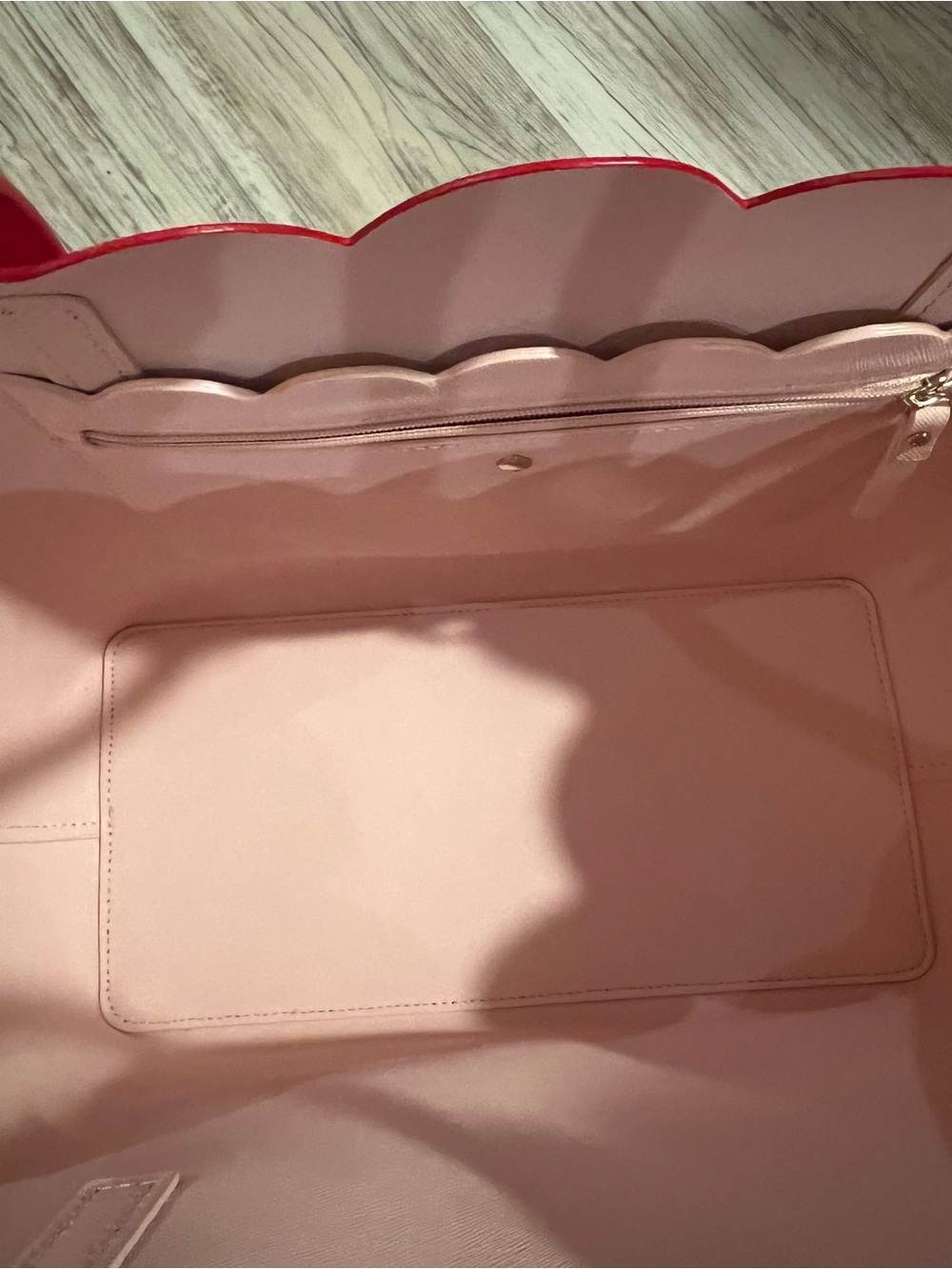 kate spade Carrigan Cherry Red Scallop-Edge Tote - Lily Ave - Picture 4 of 8
